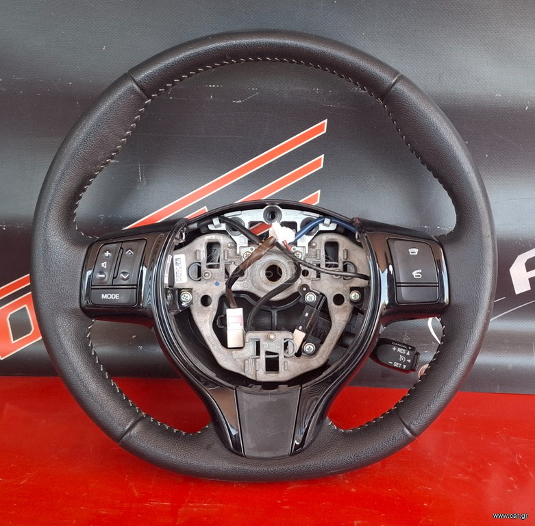 TOYOTA YARIS 2012-2020 ΒΟΛΑΝ ΤΙΜΟΝΙΟΥ ΔΕΡΜΑΤΙΝΟ ΜΕ ΧΕΙΡΙΣΤΗΡΙΑ & cruise control