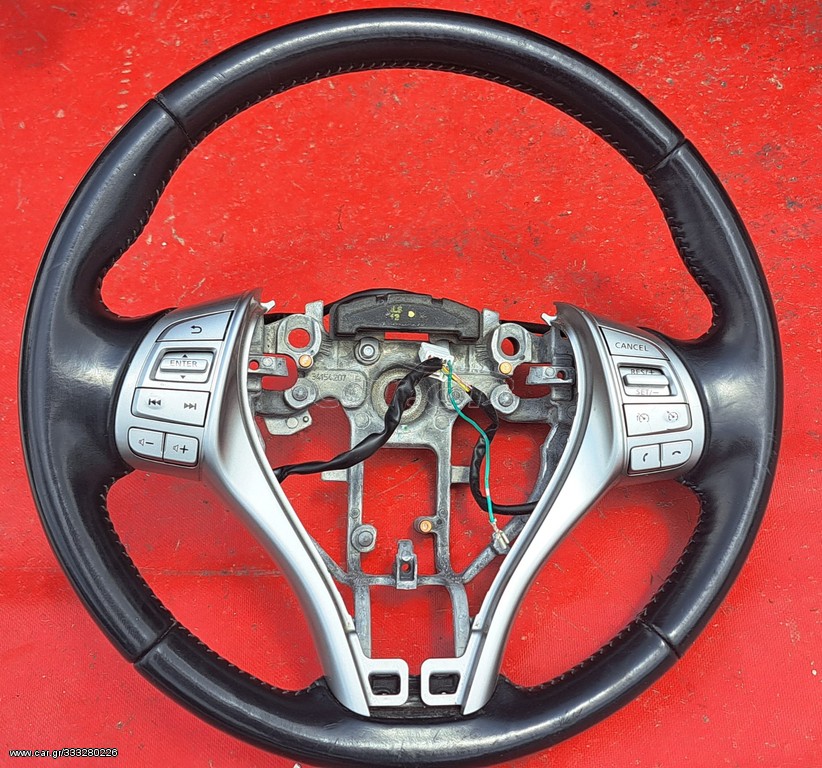 NISSAN QASHQAI 2014-2017 ΒΟΛΑΝ ΤΙΜΟΝΙΟΥ ΔΕΡΜΑΤΙΝΟ ΜΕ ΧΕΙΡΙΣΤΗΡΙΑ