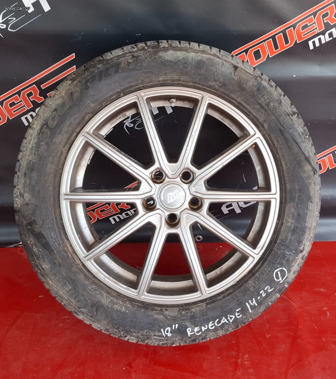 JEEP RENEGADE 2014-2022 ΖΑΝΤΟΛΑΣΤΙΧΟ ΑΛΟΥΜΙΝΙΟΥ 18" 225x55x18 A2*