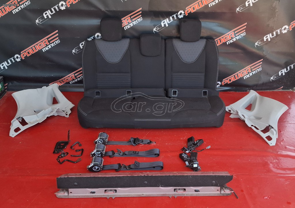 RENAULT CLIO 2013-2019 SΕΤ ΚΑΘΙΣΜΑΤΑ ΠΙΣΩ ΚΟΜΠΛΕ ΜΕ ΖΩΝΕΣ-ΚΛΕΙΣΤΡΑ ΖΩΝΗΣ & ΒΑΣΕΙΣ ΚΑΘΙΣΜΑΤΩΝ Α1*