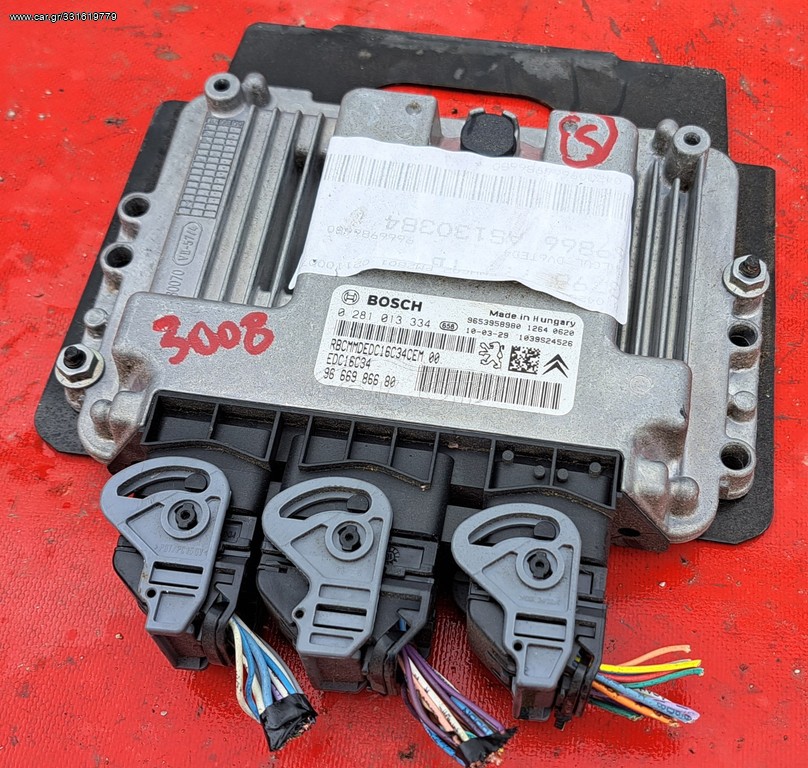 Peugeot 3008-5008, Citroen , Peugeot 1.6 HDI ECU ΕΓΚΕΦΑΛΟΣ ΜΗΧΑΝΗΣ 9666986680,0281013334 1.6 HDI ECU