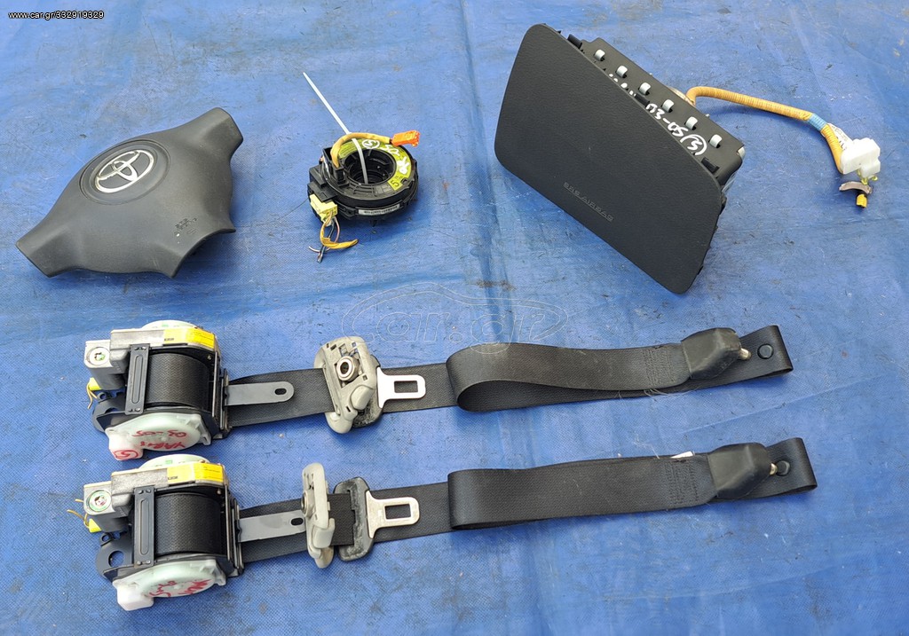 TOYOTA YARIS 2003-2005 ( ΓΑΛΛΙΚΟ) SΕΤ ΑΕΡΟΣΑΚΟΙ ( ΑΕΡΟΣΑΚΟΣ ΟΔΗΓΟΥ -ΣΥΝΟΔΗΓΟΥ - ΤΑΙΝΙΑ ΤΙΜΟΝΙΟΥ - ΖΩΝΗ ΑΡΙΣΤΕΡΗ -ΔΕΞΙΑ )